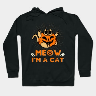 Meow I'm a cat, cat lover, cat halloween, cat pumpkins Hoodie